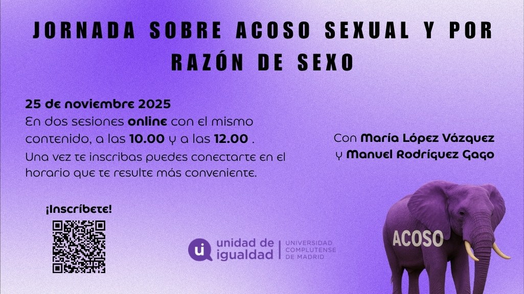 Apúntate a la Jornada ONLINE sobre Acoso Sexual y por Razón de Sexo